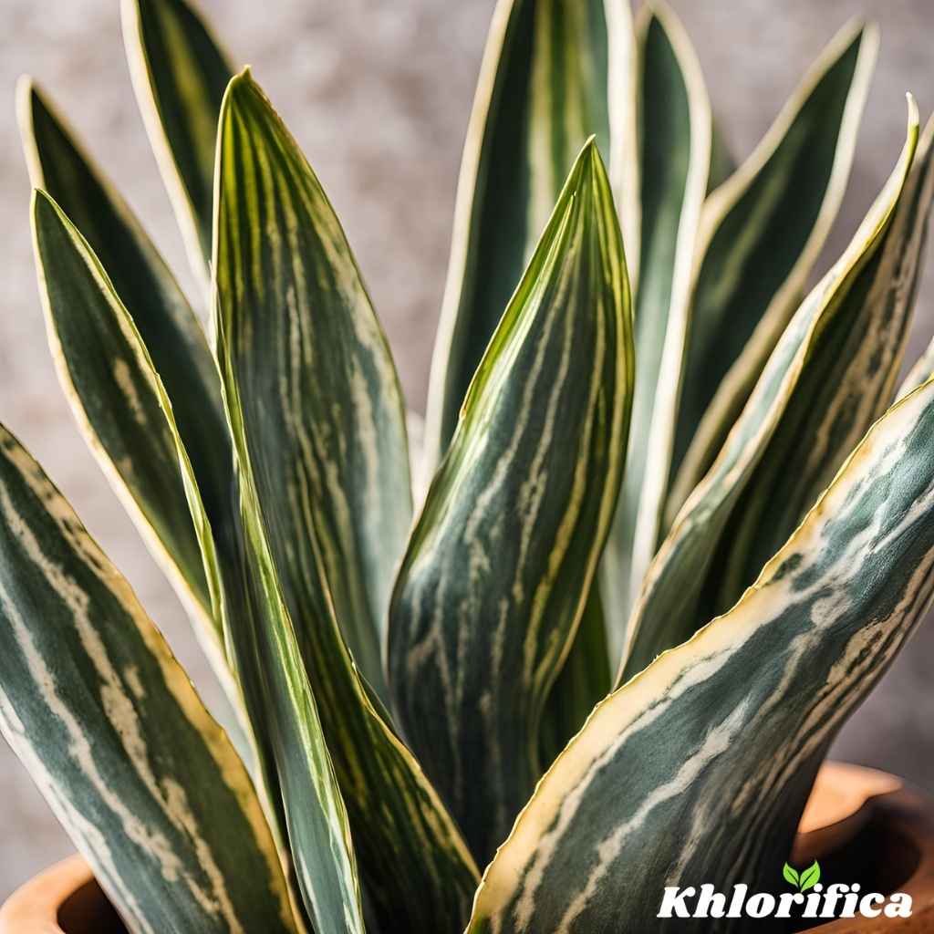 Low light snake plant variety also called Sansevieria Kirkii 'Pulchra' 