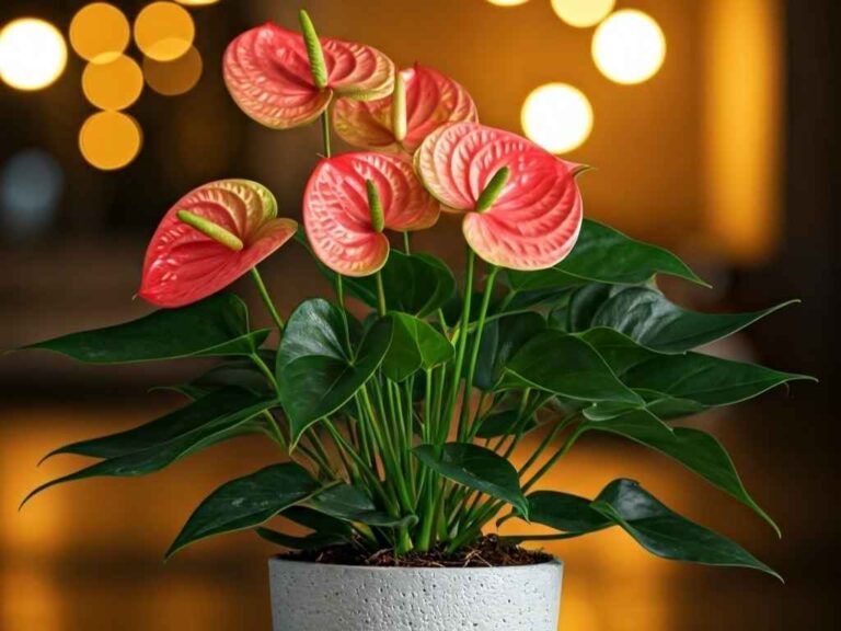 Vibrant anthurium plants indoors