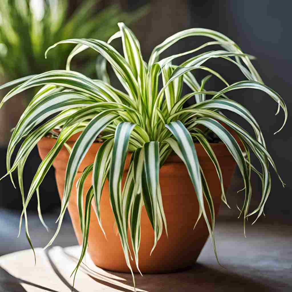 The Chlorophytum comosum, Spider plant