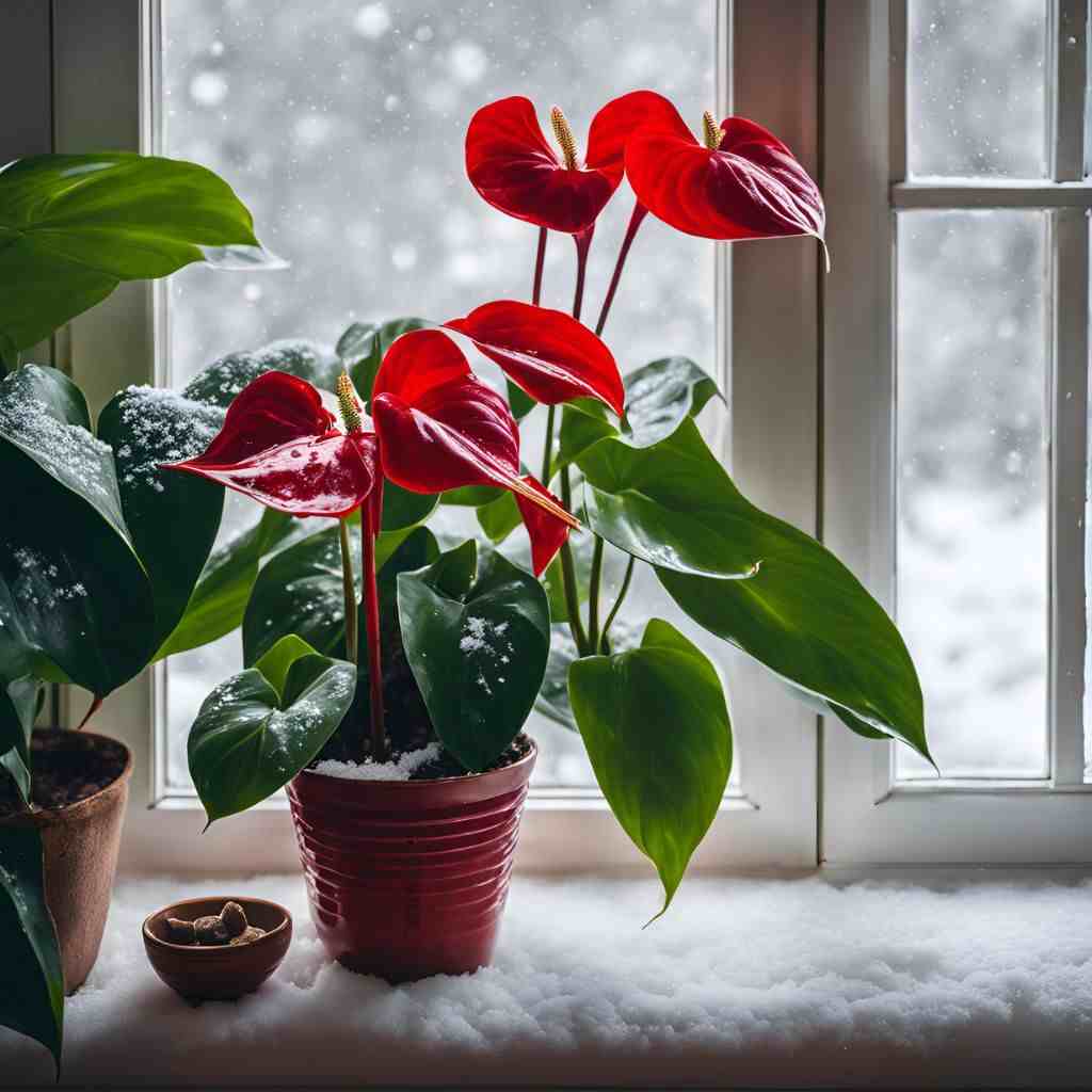 adjusting anthurium light requirements during winter