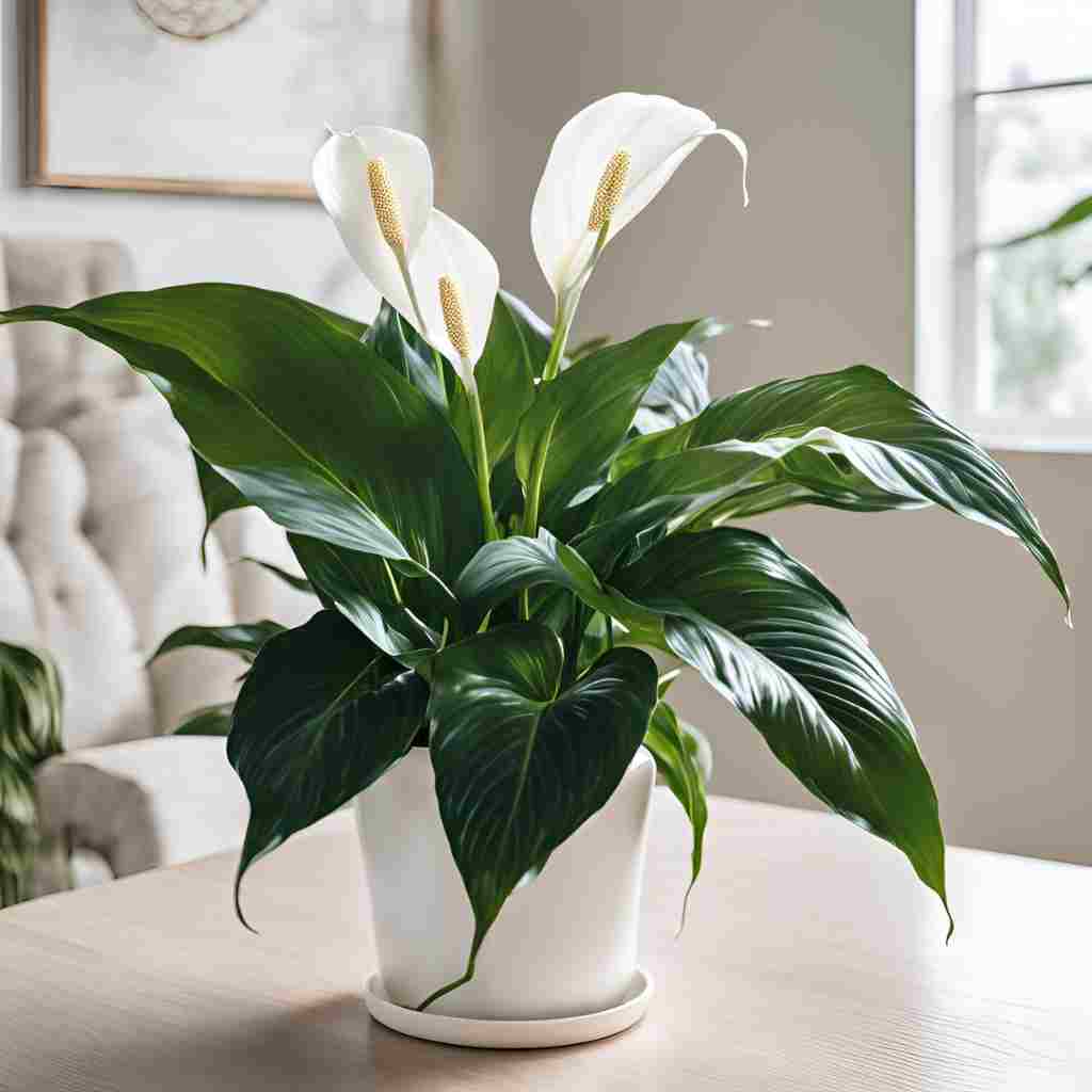 spathiphyllum, peace lily plant